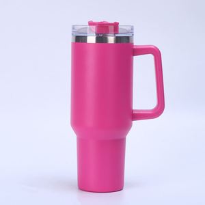 Gobelet isotherme de voyage pour voiture 40oz H1.0 avec poignée, couvercle, paille et base antidérapante, OEM ODM Marque personnalisée - Product Image 6