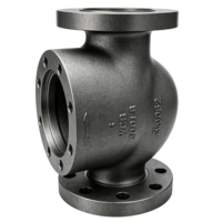 Bodi Katup Globe 316L Pemesinan CNC Proses Silika Sol Mencegah Aliran Balik Logo Kustom DN25-DN150