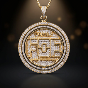 Collar con Colgante Redondo Estilo Hip Hop, Chapado en Oro, con Incrustaciones de Moissanita, Medalla de Plata 925, Certificado IGI, para Aniversario o Uso Diario - Product Image 6