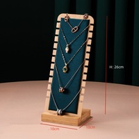 Présentoir à bijoux en bambou à 12 compartiments pour colliers, chaînes et bracelets