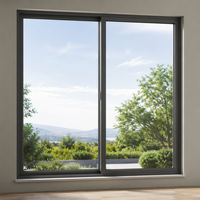 Ventanas de Aluminio con Mosquitera, Ventanas Abatibles de Vidrio con Aislamiento Térmico para Hogares