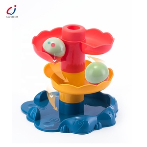 Chengji <span class=keywords><strong>balle</strong></span> <span class=keywords><strong>spirale</strong></span> tour jouet éducatif montessori bricolage marbre piste de course boule roulante goutte et rouleau tour tourbillonnante pour bébé - Product Image 3