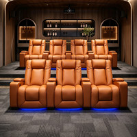 Italienische Möbel Echtleder-Sofas Luxuriöse Heimkino-Ledercouches für Zuhause