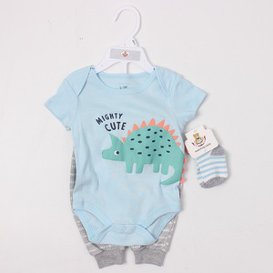 Nuovi vestiti per neonato cintura calzino completo borsa per bambini vestiti da arrampicata con pantaloni Set tre pezzi completo cotone Unisex primavera estate - Product Image 5