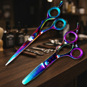 Tijeras de Peluquería Profesionales ASAP de 26 Dientes, Acero Inoxidable, Punta de Cuchilla Recta y Afilada, Mango Largo de Plástico, para Diestros - Product Image 3