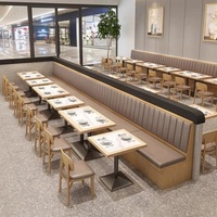 Mobilier de restaurant commercial au design moderne, mobilier de restauration rapide, mobilier de café, mobilier de cafétéria, banquette modulaire, table à manger, ensemble de chaises