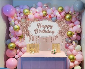 Pink Rose Golden Alles Gute zum Geburtstag Hintergrund Glitter Diamonds Muttertag Alles Gute zum Geburtstag Hintergrund Mädchen Süß 16 18. Geburtstag P. - Product Image 6