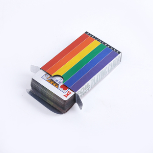 Cartas de póquer de papel de aluminio de San <span class=keywords><strong>Francisco</strong></span> de color arcoíris, parte delantera y trasera, ambos lados, fabricante de naipes de PVC impresos personalizados - Product Image 2