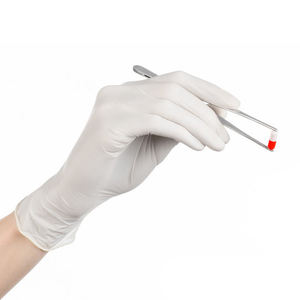High Quality Disposable Latex Examination Gloves <b>Powder</b> Free 5MIL Thick 24CM Length Smooth <b>Texture</b> Cut Edge Cuff - Product Image 4