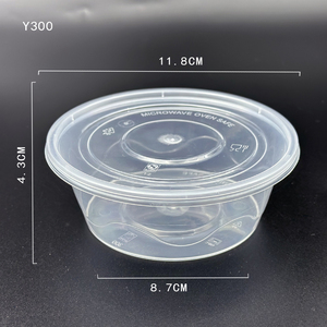 Contenants alimentaires ronds en <span class=keywords><strong>plastique</strong></span>, à emporter, jetables, boîte à lunch en <span class=keywords><strong>plastique</strong></span>, bol pour soupe chaude et nouilles, compatible micro-ondes - Product Image 2