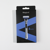 Meilleures ventes : Ensemble de rasoirs de sécurité manuels pour hommes avec lames, emballage en boîte colorée, kit de rasage