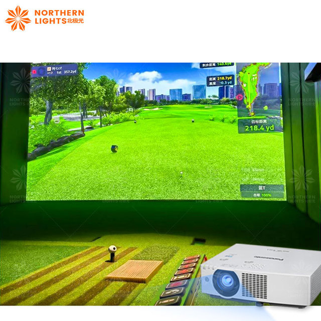 Golf Simulator Smart Screen With Hologram Interactive Projection Golf Training Aids Golf Clubs Balls for Entertainment Indoor