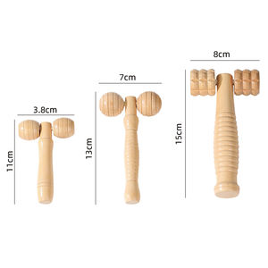 Fábrica OEM Wood Therapy Massagem <span class=keywords><strong>Roller</strong></span> Tool Ferramentas De Massagem De Madeira Back Massager Relaxar Músculos - Product Image 6