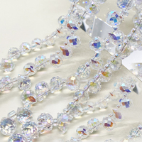 Perles en cristal de fraise en vrac de 6 à 8 mm pour la fabrication de bijoux DIY, perles en cristal de fraise en forme de goutte d'eau, vente en gros 2026