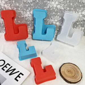 <span class=keywords><strong>Molde</strong></span> de silicona con letras del alfabeto para pasteles, <span class=keywords><strong>molde</strong></span> de resina transparente de tamaño grande de 12CM para alfabeto - Product Image 5