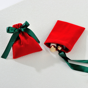 Logo Custom High Quality Thick Jewelry Cloth Perfume Craft Gift Packaging Velvet <b>Pouch</b> with Various Colors - Product Image 1