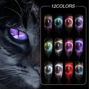 Esmalte de <span class=keywords><strong>Uñas</strong></span> en Gel 9D Efecto Ojo de Gato, Magnético, Holográfico, Láser, Doble Luz UV LED, Removible, 15ml, Alto Brillo, Suministros para <span class=keywords><strong>Uñas</strong></span>, Marca Privada - Product Image 1