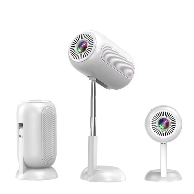 New Home Outdoor Mini LED LCD Projector Built-in Battery 4K Support 1200 Lumens Portable with Built-in Speakers and Internet