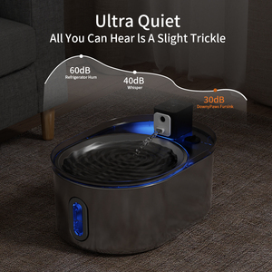 Dispensador de agua LCD inteligente de acero inoxidable para mascotas de 7L, fuente automática para exteriores, cuencos ovalados de carga sólida para gatos, perros, cachorros y pájaros - Product Image 5