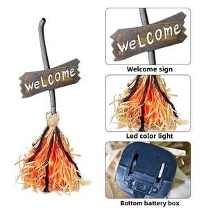Escoba Eléctrica de Halloween con Luz <span class=keywords><strong>y</strong></span> Sonido de Bruja, Camina por Interiores, Ideal para Bares <span class=keywords><strong>y</strong></span> Casas Encantadas, Novedad Explosiva Transfronteriza - Product Image 2