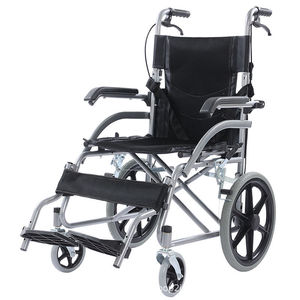 Fauteuil roulant manuel pliable, léger, compact, robuste et durable pour les personnes âgées et les personnes handicapées, idéal pour les voyages. - Product Image 1