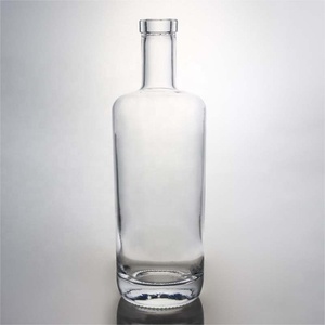<span class=keywords><strong>Tequila</strong></span> De Cristal Transparente Del Whisky De La Botella De Cristal Del Cuello Corto Del Estilo Caliente 750ml Con <span class=keywords><strong>El</strong></span> Corcho - Product Image 1