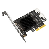 ZhenLoong SATA tarjeta de expansión 8 puertos SATA 3,0 conector PCI-e X4 PCIe 4X 6Gbps adaptador para PC IPFS 8 Disco Duro tarjeta de expansión