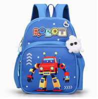 Sac à dos scolaire pour enfants Robot Kids, mignon, dessin animé, imperméable, ultra-léger, respirant, fermeture éclair en nylon, rembourré pour la maternelle