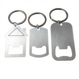 Llavero abridor de botellas metálico con forma de casa, pequeño, personalizado, para el hogar, venta al por mayor - Product Image 1