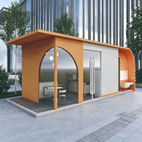 Kiosque conteneur commercial de renommée internationale, maison préfabriquée intégrée pour la rue, boutique de snacks mobile transformée