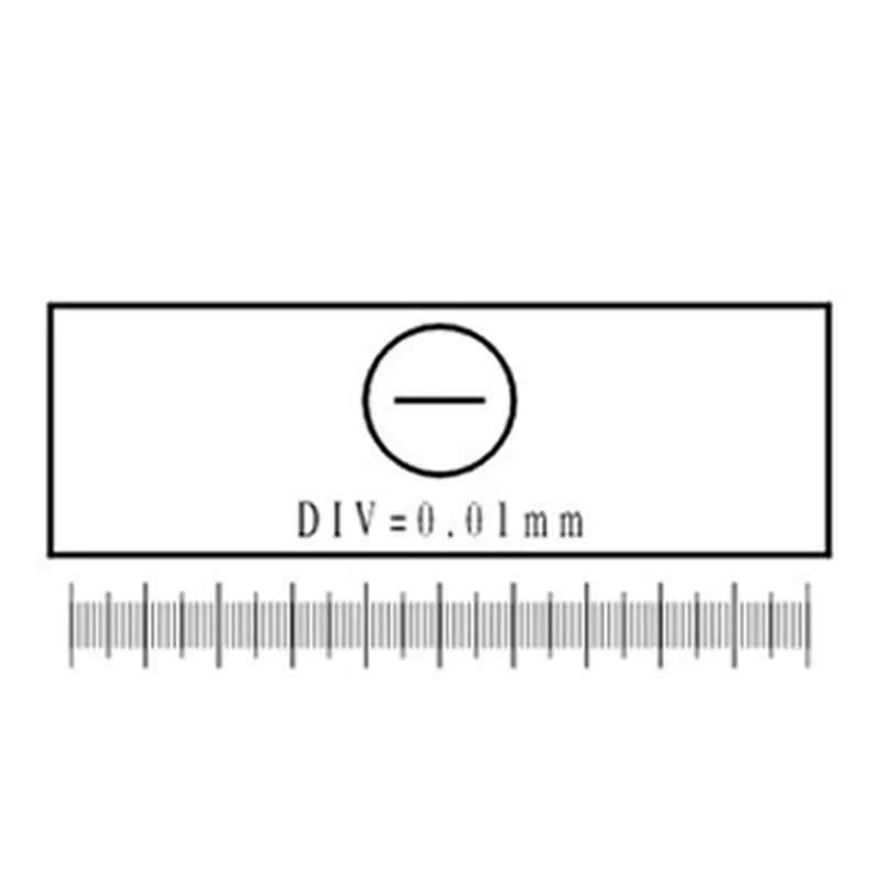 0.01mm डिवीजन 1mm ग्लास स्लाइड अंशांकन उद्देश्य माइक्रोस्कोप चरण माइक्रोमीटर