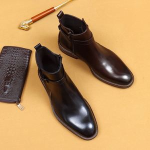 Nouvelles bottes Chelsea pour hommes, fabriquées à la main, avec fermeture éclair et boucle, en cuir de veau britannique de qualité supérieure, à tige haute - Product Image 4