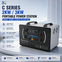 Centrale Électrique Portable 2kW 3kW 2048Wh 3840Wh LiFePO4, Générateur Solaire à Onde Sinusoïdale Pure, Batterie Externe pour Sauvegarde Domestique, Camping-Car et Camping