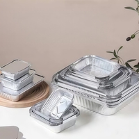 Wholesale Aluminum Foil Take Out Containers with Lids, Leak-Proof Heat-Sealable Foil Trays for Meal Delivery