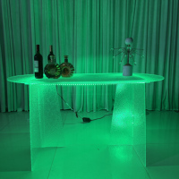 Table de mariage en acrylique personnalisée, moderne, élégante, transparente, pour desserts, fêtes, banquets, événements, décoration de scène de mariage