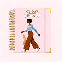 Planificateur de soins personnels personnalisé, journal mensuel avec logo en feuille d'or, reliure spirale, format A5, couverture en PP
