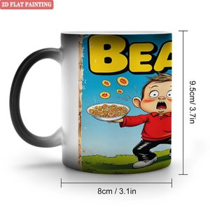 Taza de Cerámica Beano Comic de 11 oz, Sensible al Calor, Cambia de Color - Product Image 1