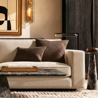 Canapé-lit double avec coussins pour salon, mobilier de salon pour appartement et villa, ensemble de canapés pour hall d'hôtel, mobilier d'intérieur.