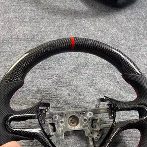 บริการ OEM/ODM พวงมาลัยคาร์บอนไฟเบอร์ Honda FN2 สำหรับ Fit II, Fit S, Civic 8th, CR-Z, Civic <span class=keywords><strong>Type</strong></span> <span class=keywords><strong>R</strong></span> แบบปรับแต่งได้ - Product Image 3