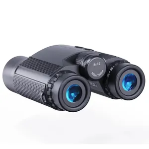 8X32 3000m de larga distancia diferentes ejes impermeable luz LED doble nitrógeno binocular telémetro para cazador de pájaros