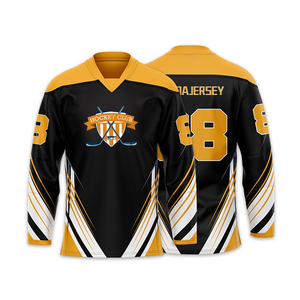 Maillot de hockey sur glace de haute qualité en polyester, impression par sublimation, broderie de logo, ensemble uniforme de hockey sur glace personnalisé - Product Image 4