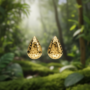 Pendientes de Moda con Diseño de Lágrima, Acero Inoxidable 316L, Baño de Oro PVD, Resistentes y Sostenibles - Product Image 3