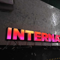 Letrero de Letras 3D de Acrílico Líquido con Diseño Personalizado sin Costuras, RGB a Todo Color, para Señalización Exterior de Tiendas de Abarrotes