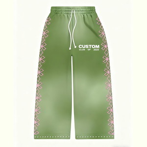 Huili ชุดวอร์มสองชิ้นสำหรับผู้ชายซักได้ระบายลายปักโลโก้ - Product Image 3