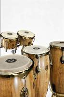 Ensemble de Bongos Professionnels en Bois Massif avec Peau de Chèvre, Instrument de Percussion Latine pour la Scène et les Entraînements de Groupe
