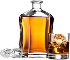 Decantador de Licor Capitol Cuadrado de 26 oz con Logotipo Personalizado, Decantador de Whisky para Botella de Vino con Tapón para Ron, Whisky Escocés, Bourbon - Product Image 2