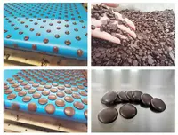 Automatico 400 millimetri piccola moneta di cioccolato macchina del cioccolato chip gocce che fa la macchina del cioccolato formando linea di produzione di fabbrica