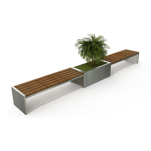 Banc de <span class=keywords><strong>jardinière</strong></span> deux en un personnalisé en usine banc long de parc en bois - Product Image 3