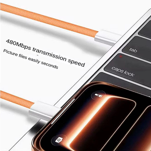 Câble USB tressé en nylon de 1 m, Type C vers Type C, câble PD pour Samsung S25, charge rapide 60W, câble de données USB C pour <span class=keywords><strong>iPhone</strong></span> 15 16 17 Air - Product Image 4