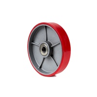 Roues de chariot de courses en acier inoxydable à dureté personnalisée, faible résistance au roulement, accessoires pour chariot élévateur, capacité de charge de 800 kg, usage industriel
